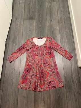 Weekend Max Mara Red Paisley Boho Top Size S